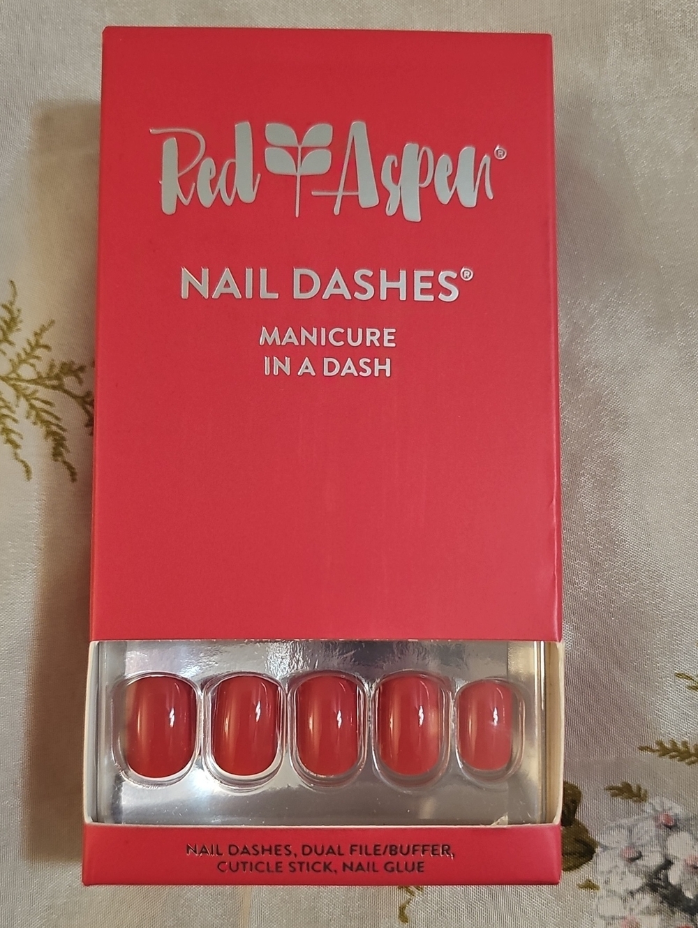 Red Aspen PinkyRed Nail Dashes Press-On Manicure